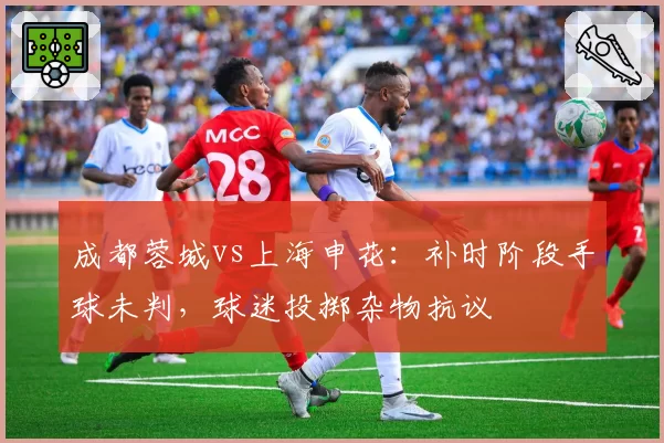 成都蓉城vs上海申花：补时阶段手球未判，球迷投掷杂物抗议